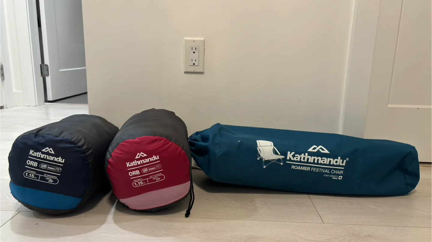 Kathmandu ORB Sleeping Bag & Roamer Festival Chair image indicator(3)