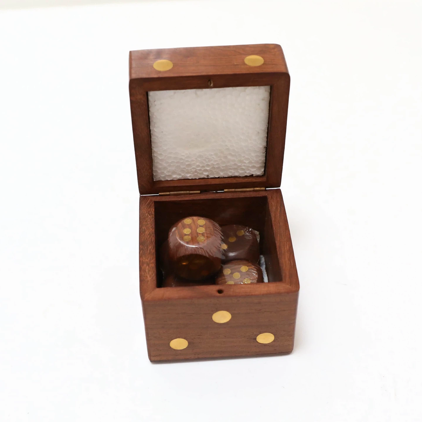 NWOT Vintage style wooden game box dice - photo 2