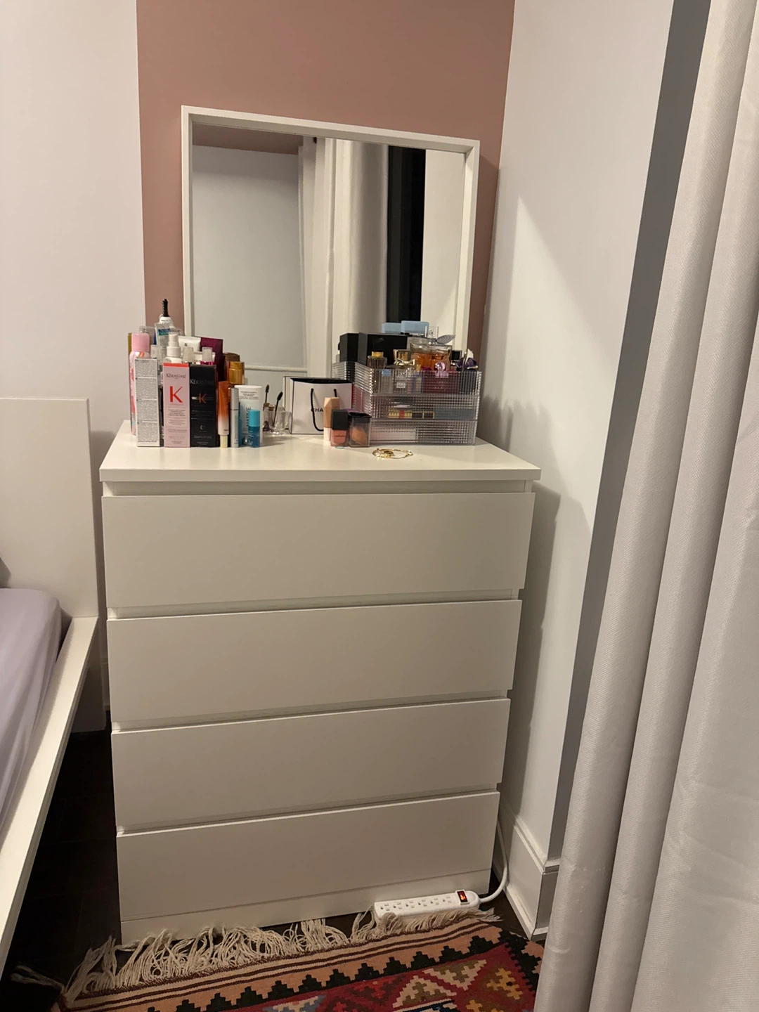 Move out Sale! IKEA Malm 4-Drawer Dresser with Mirror