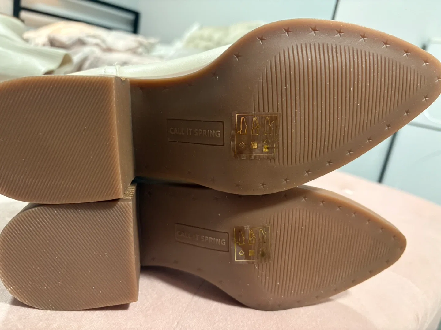 Call It Spring Women's White Ankle Boots image indicator(2)