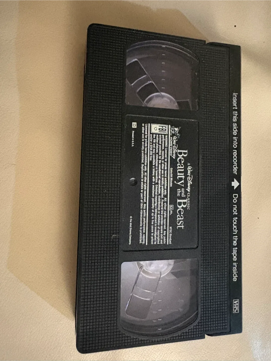 Disney's Beauty and the Beast VHS Tape