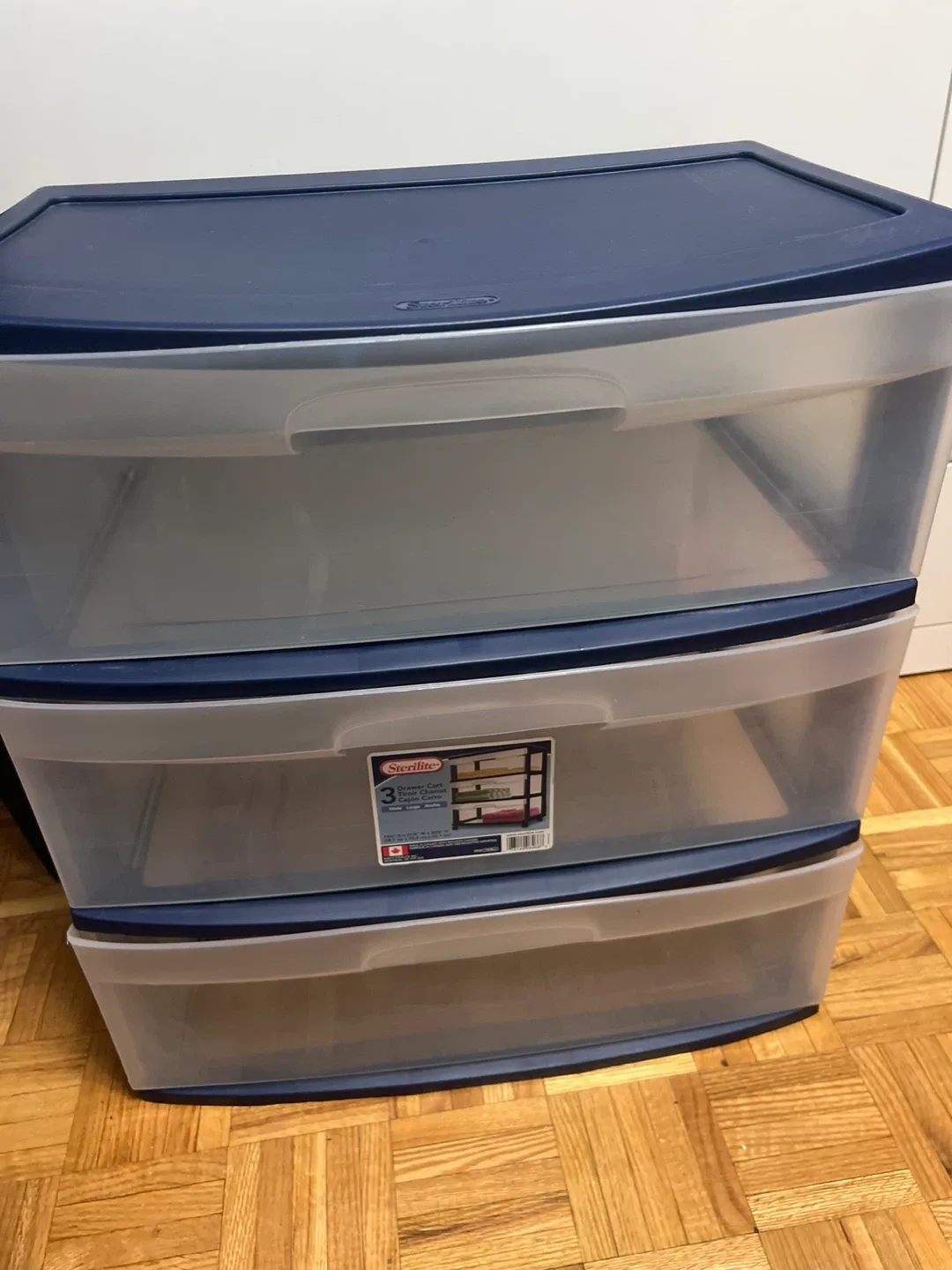 Sterilite 3-Drawer Wide Weave Tower - Blue image indicator(2)