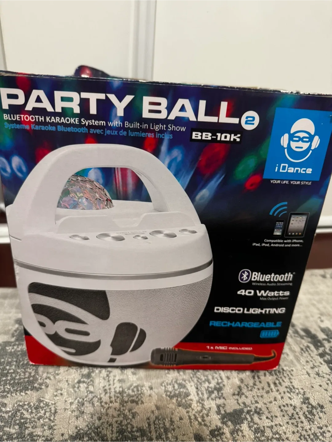 iDance Party Ball BB-10K Bluetooth Karaoke System image indicator(3)