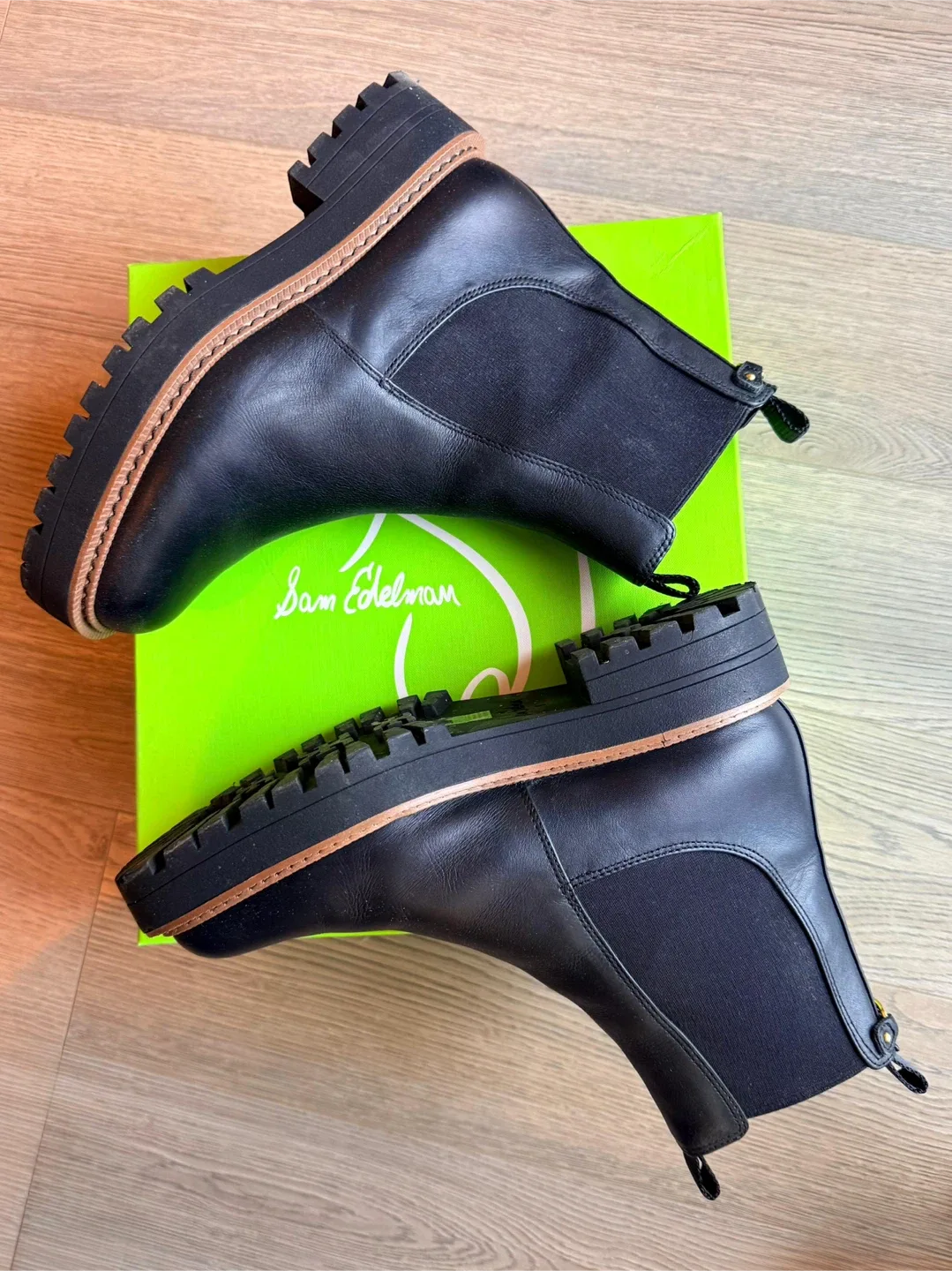 Sam Edelman Laguna Chelsea Boot - Black Leather, Winter Traction image indicator(5)