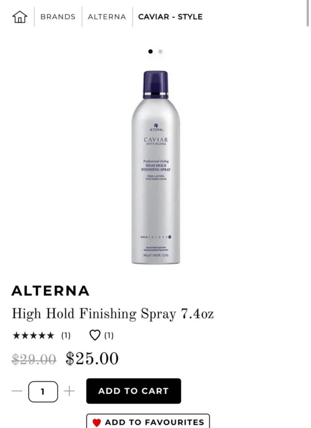 ALTERNA Caviar Anti-Aging High Hold Hair Spray image indicator(2)