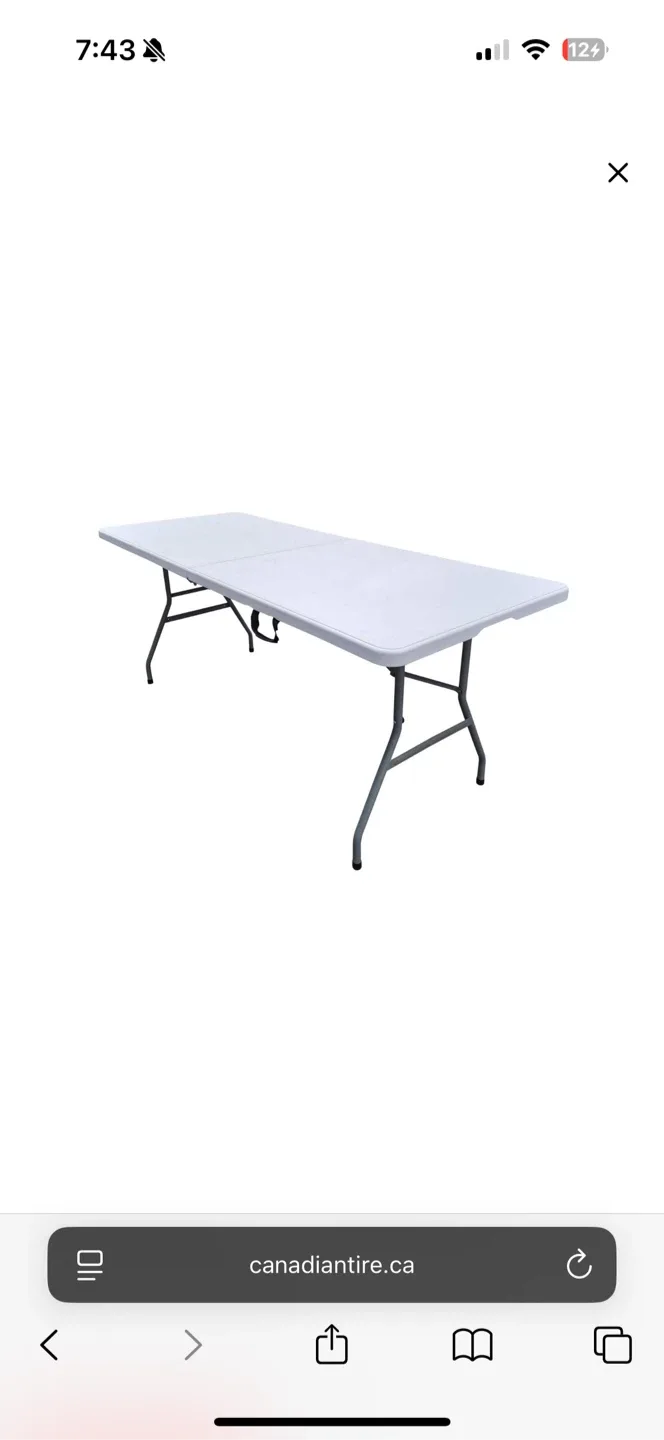 Canadian Tire 6ft Foldable Table