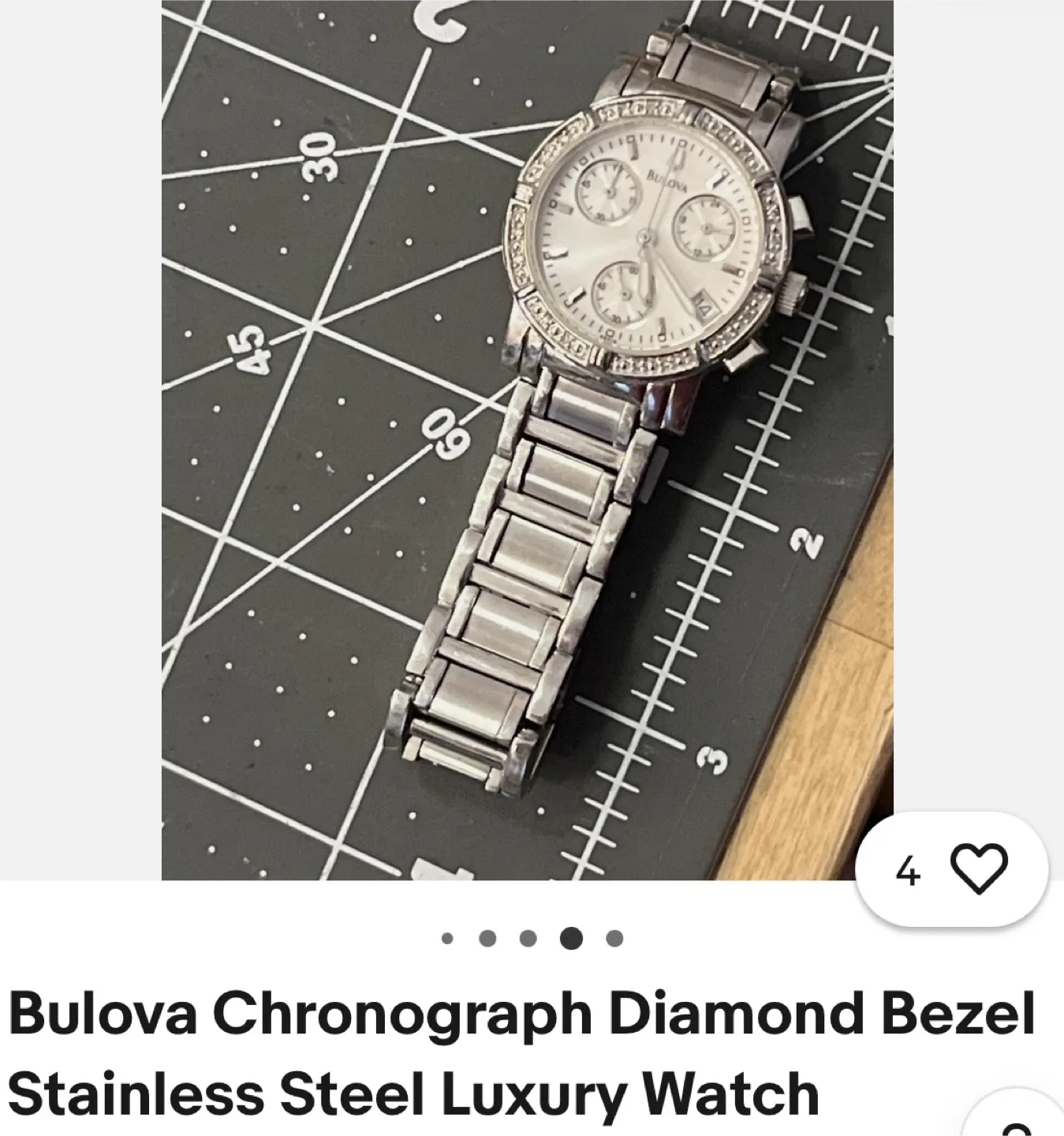 Bulova Chronograph Diamond Bezel Luxury Watch image indicator(4)