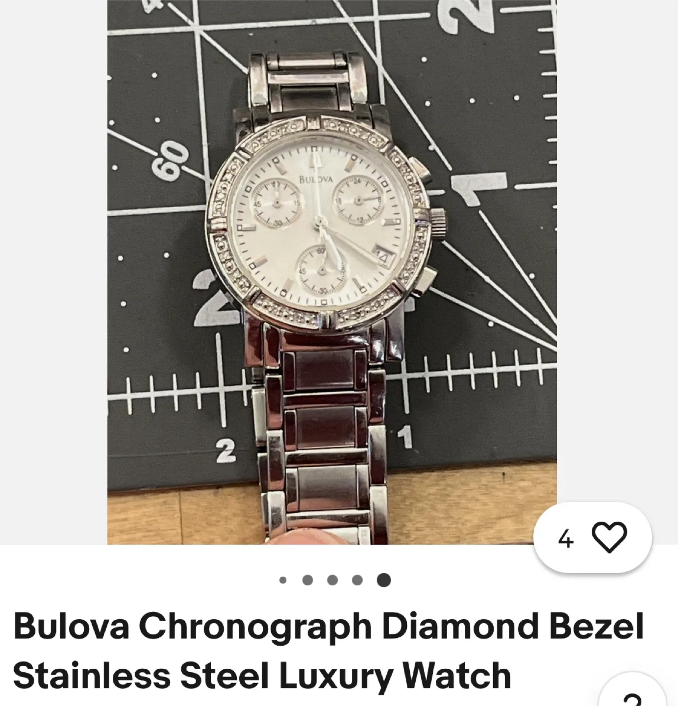 Bulova Chronograph Diamond Bezel Luxury Watch image indicator(3)