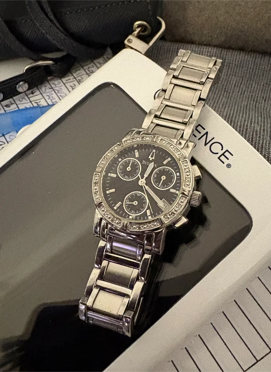Bulova Chronograph Diamond Bezel Luxury Watch