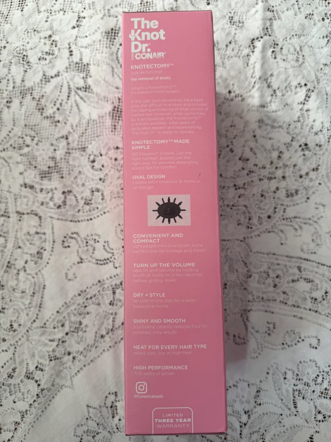 Conair The Knot Dr. Mini Oval Dryer Brush - NEW image indicator(4)