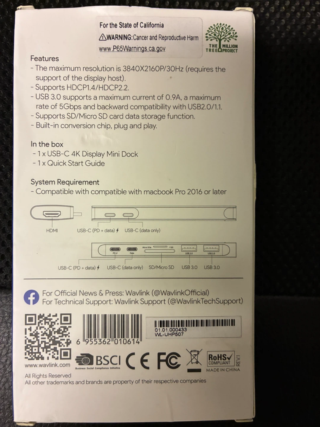 Wavlink USB-C 4K Display Mini Dock WL-UHP507 - photo 3