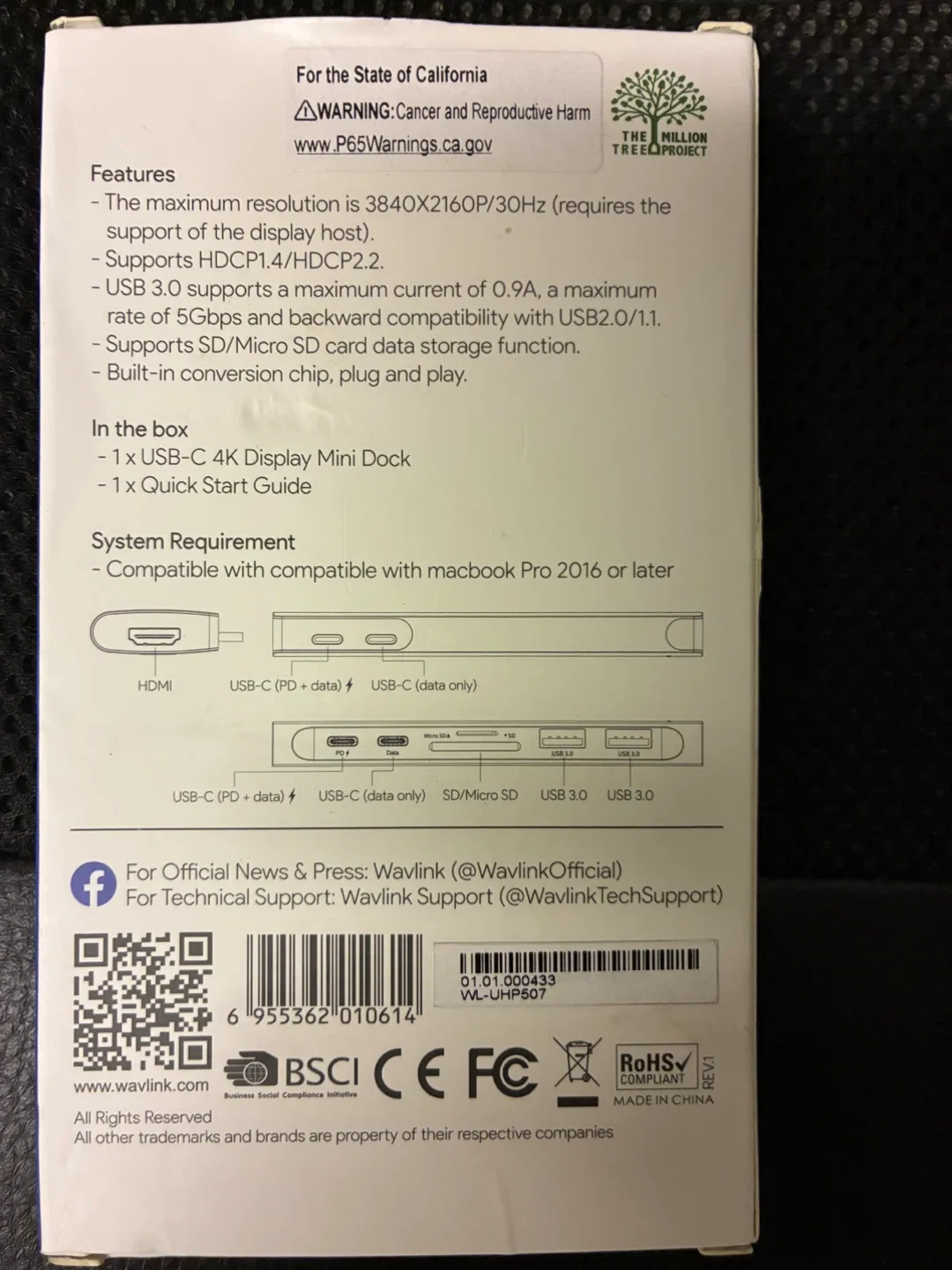 Wavlink USB-C 4K Display Mini Dock WL-UHP507 image indicator(3)