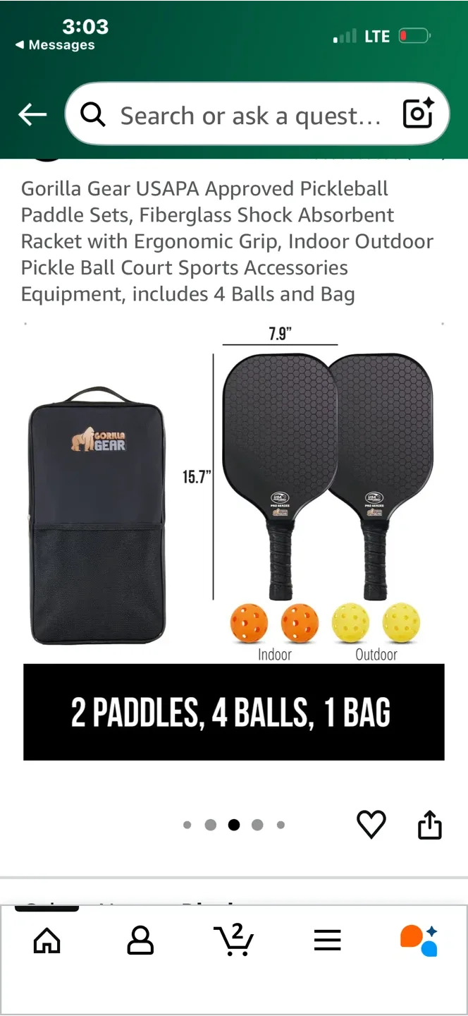 New Gorilla Gear Pickleball Paddle Set image indicator(4)