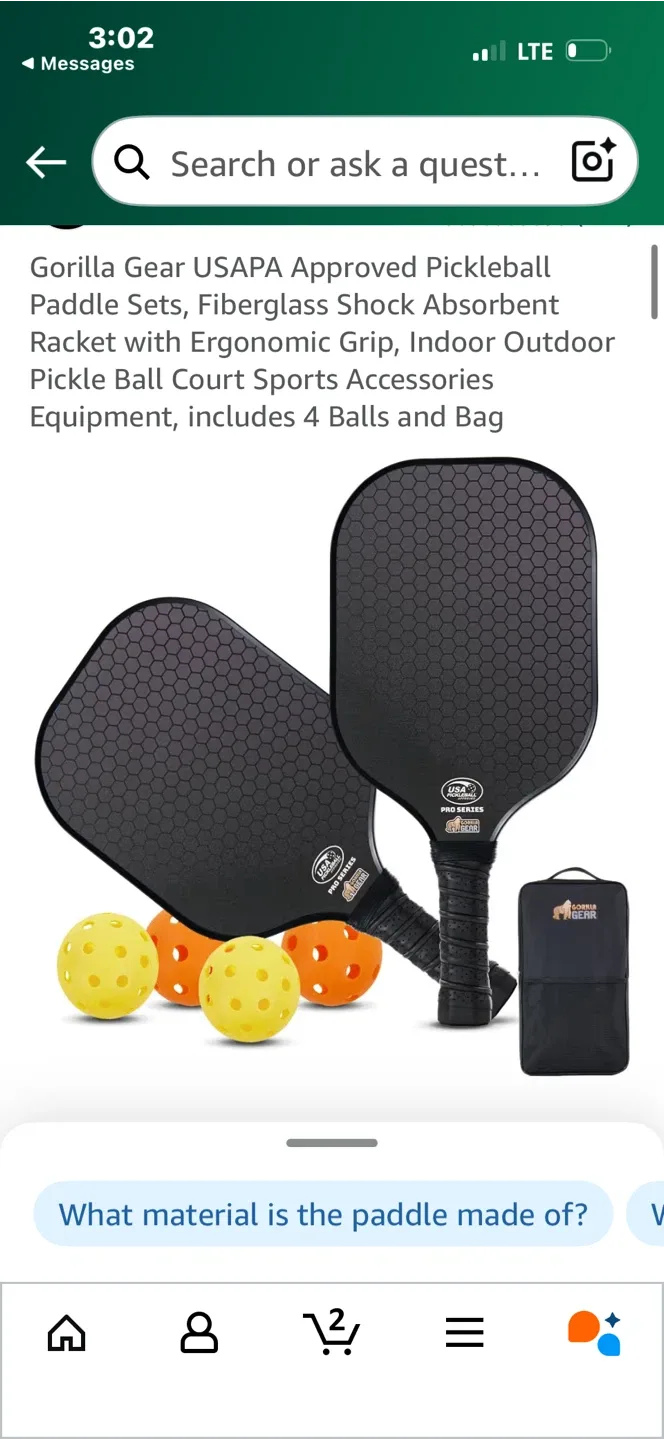 Gorilla Gear Pickleball Paddle Set - Like New!