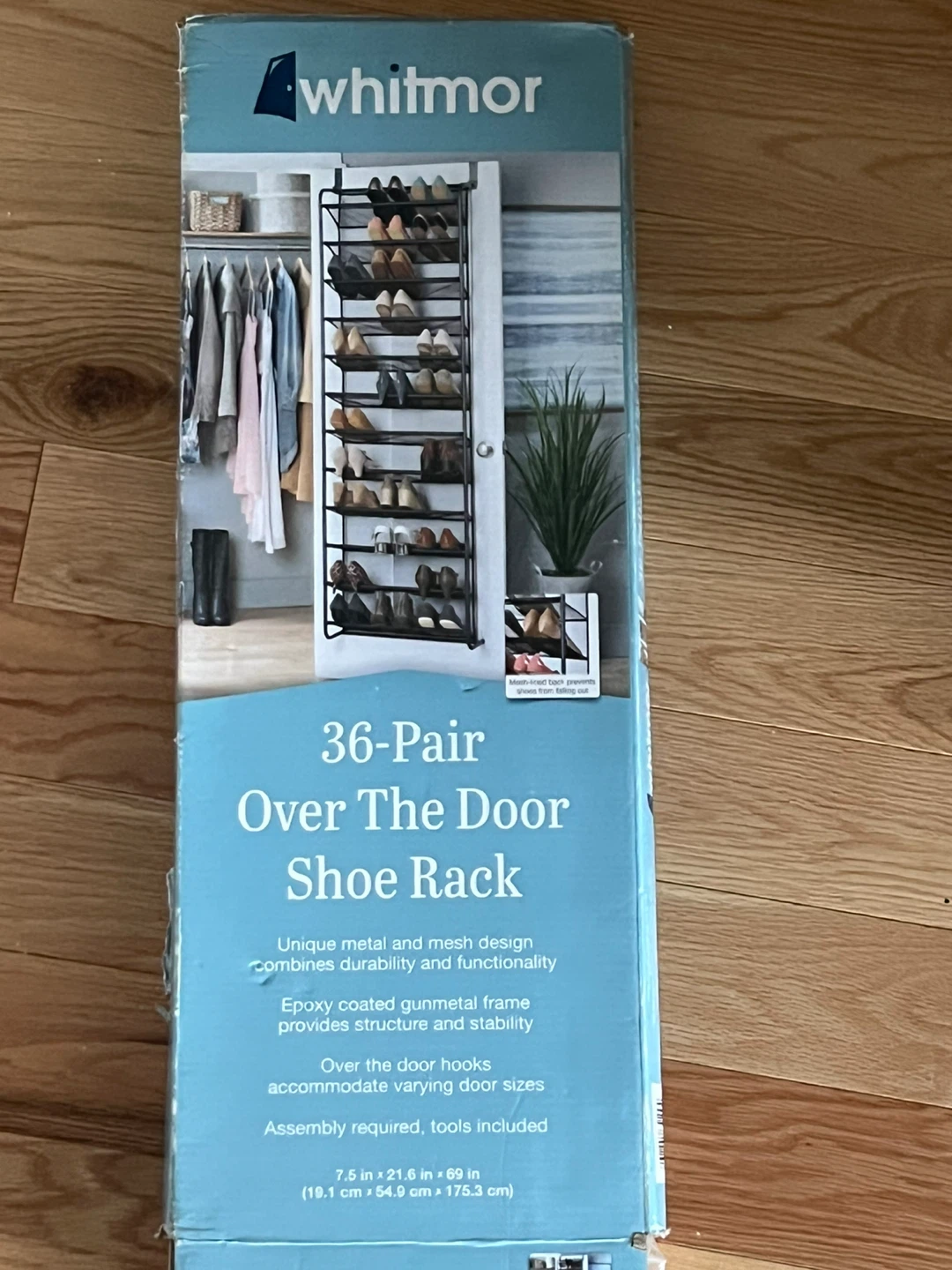 Whitmor 36-Pair Over The Door Shoe Rack - New - photo 2