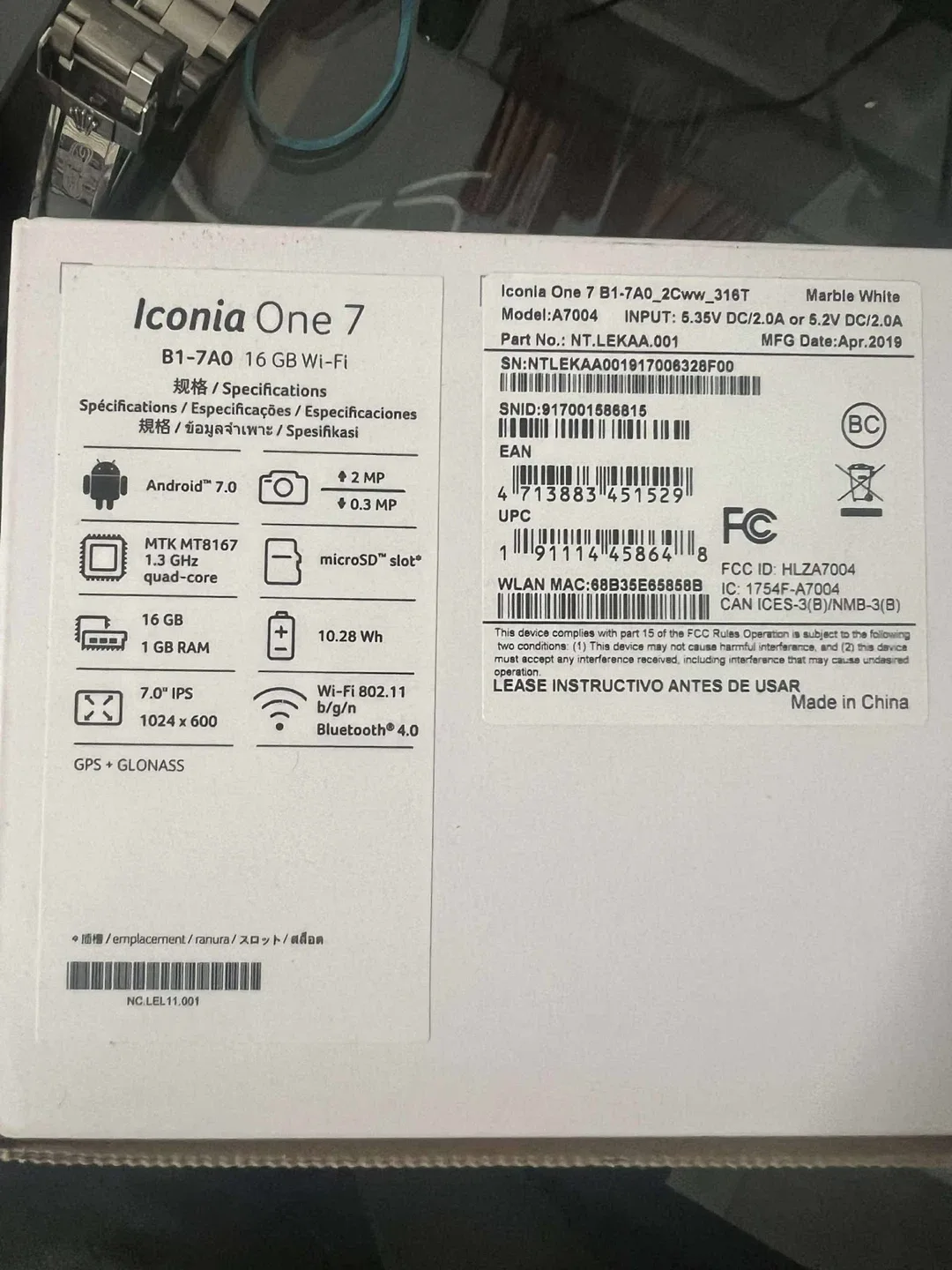 Acer Iconia One 7 Tablet image indicator(3)