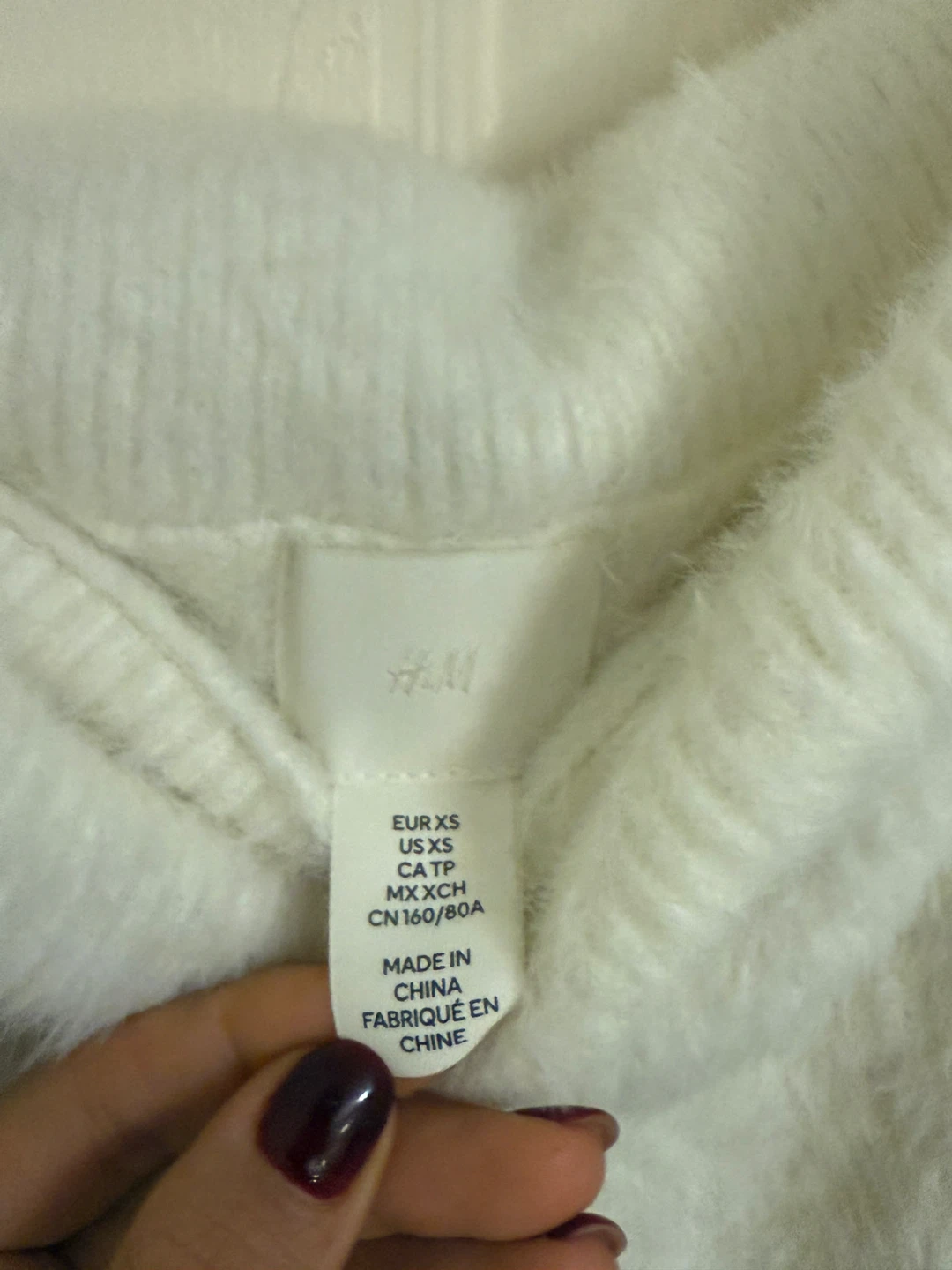 H&M White Off-the-Shoulder Sweater Dress - XS - photo 2