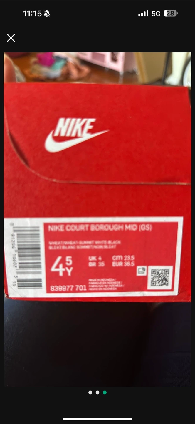 Nike Court Borough Mid (GS) Wheat/White Size 4.5Y - photo 3