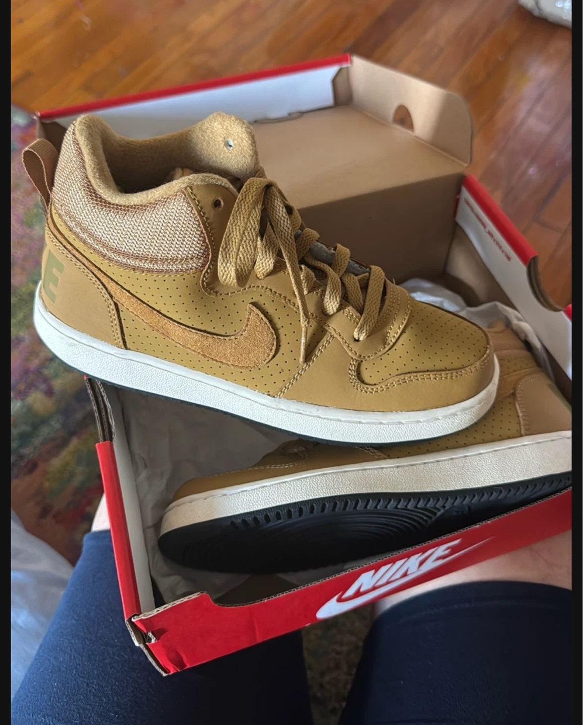 Nike Court Borough Mid (GS) Wheat/White Size 4.5Y - photo 2