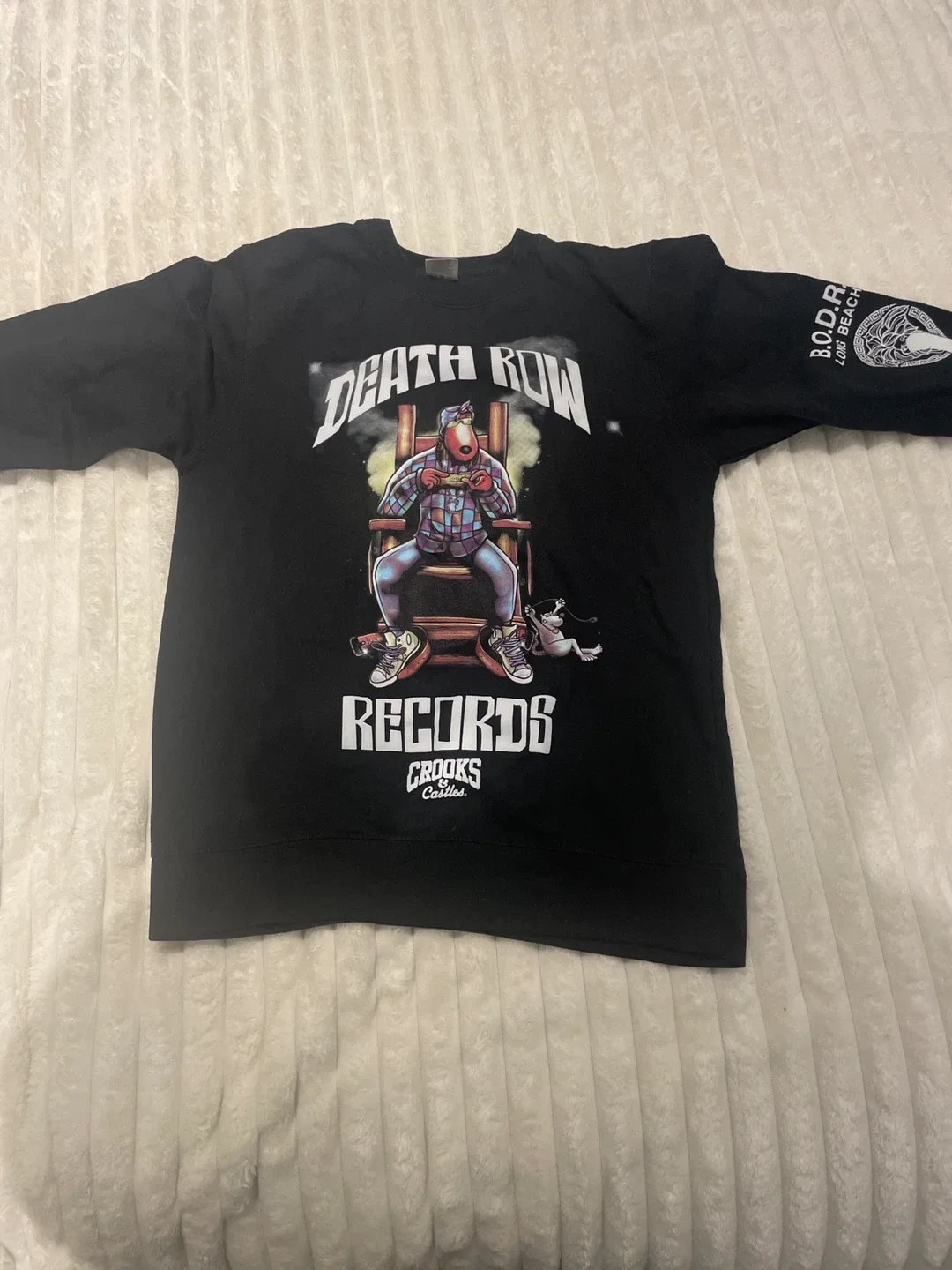 Death Row Records Black Crewneck Sweatshirt