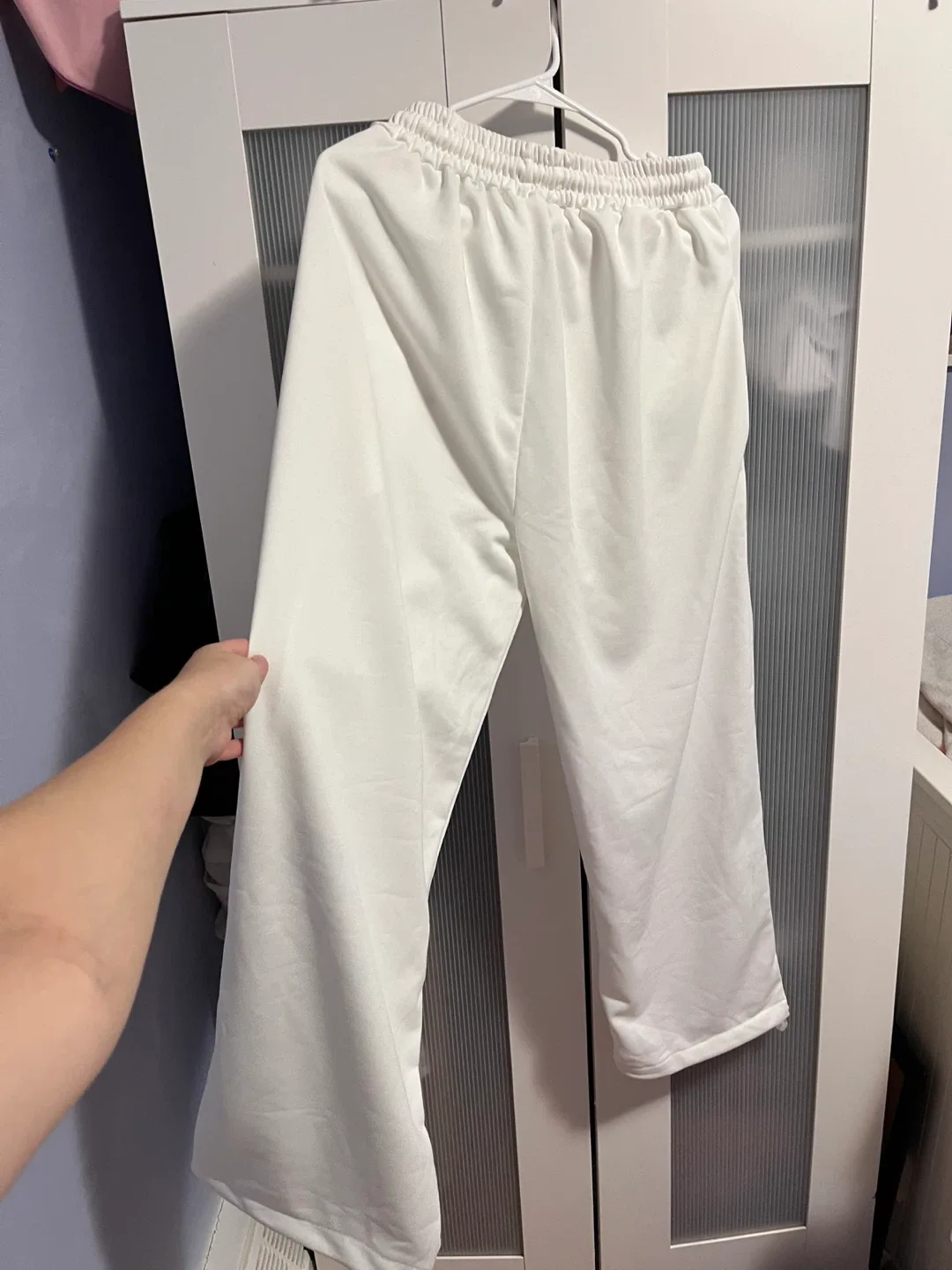 White Wide Leg Sweatpants image indicator(2)