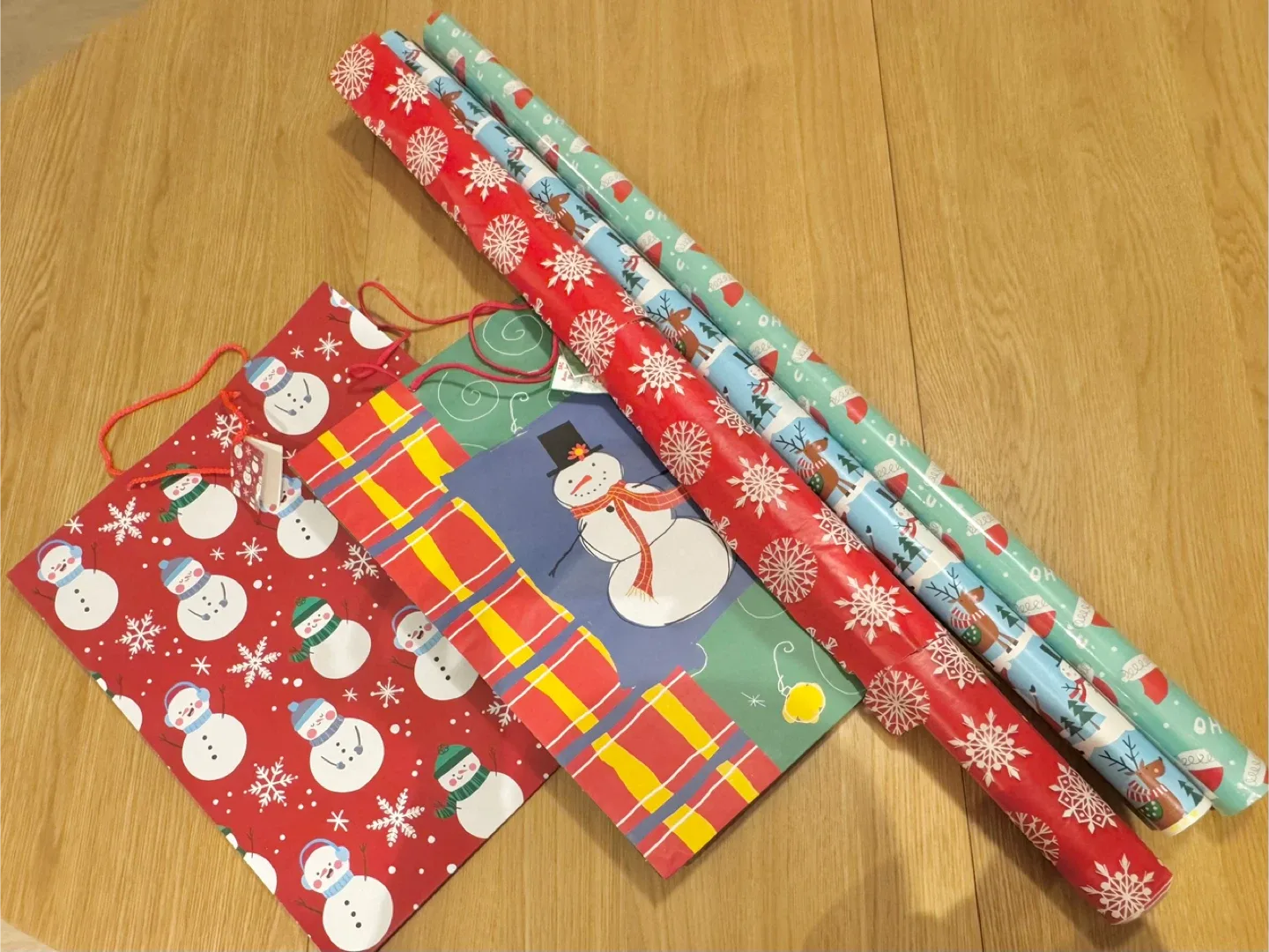 Christmas wrapping papers and gift bags!
