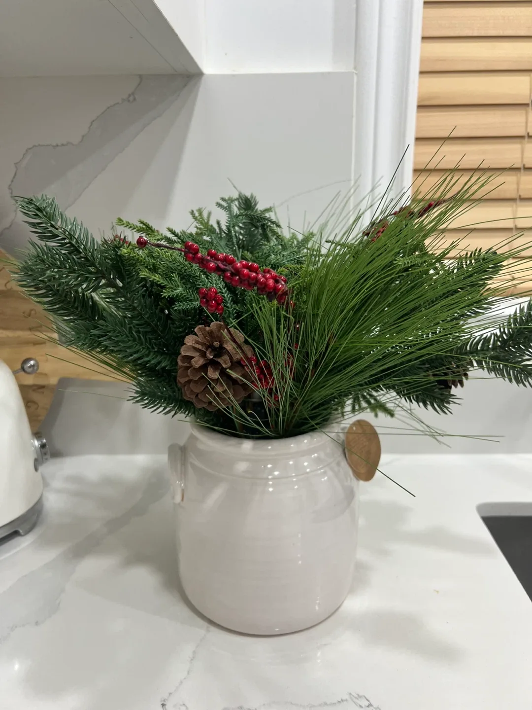 Christmas Floral Arrangement with Pot