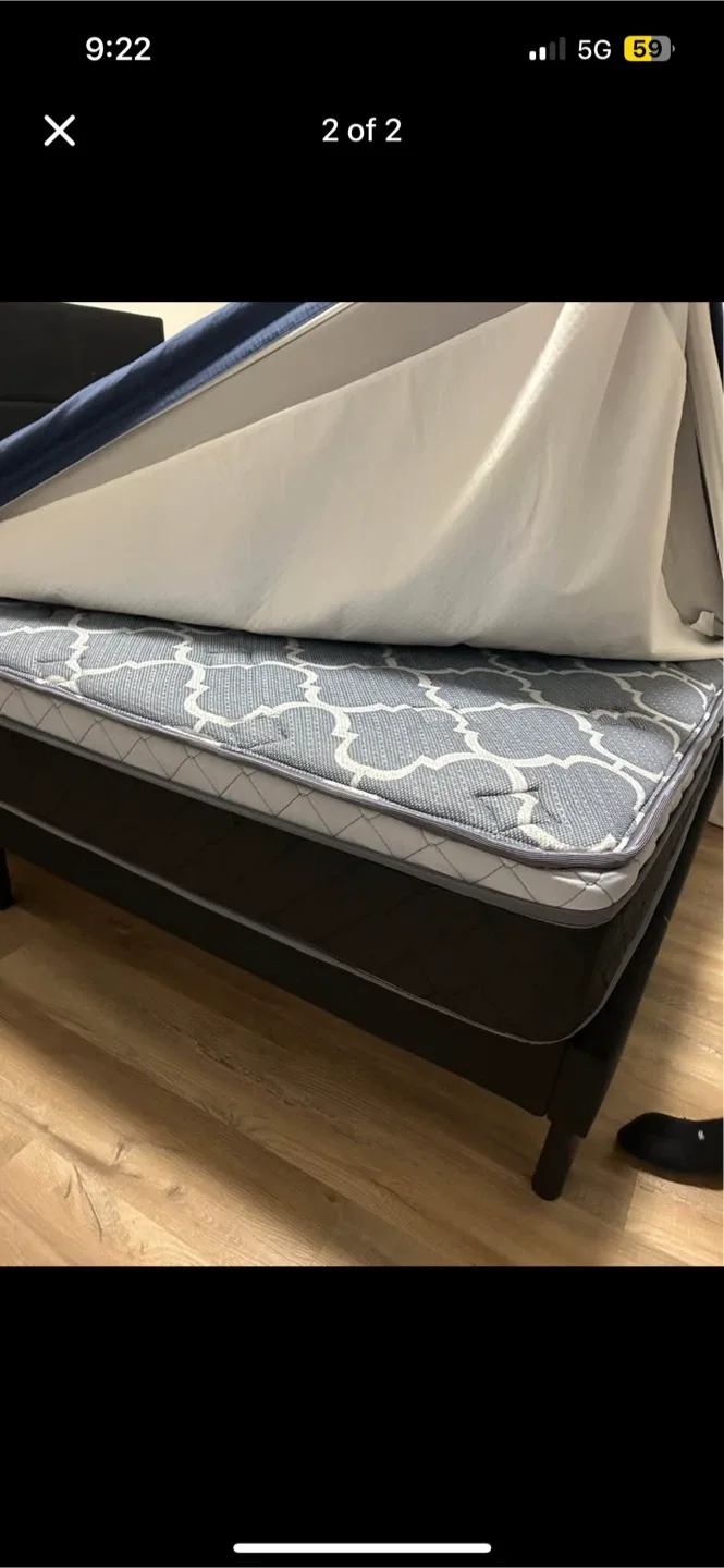 Queen Size Bed Frame & Mattress image indicator(2)