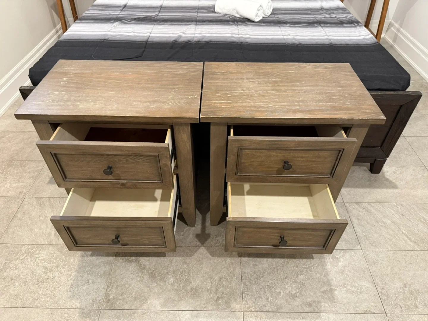 2 wooden nightstands image indicator(4)