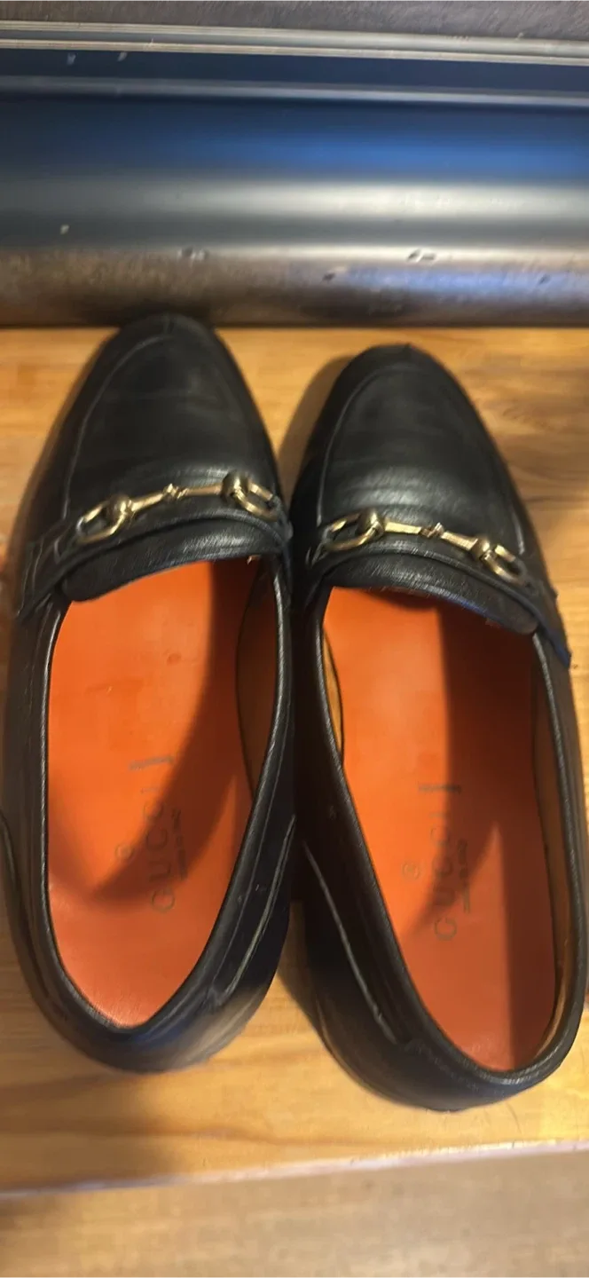 Gucci Black Leather Loafers
