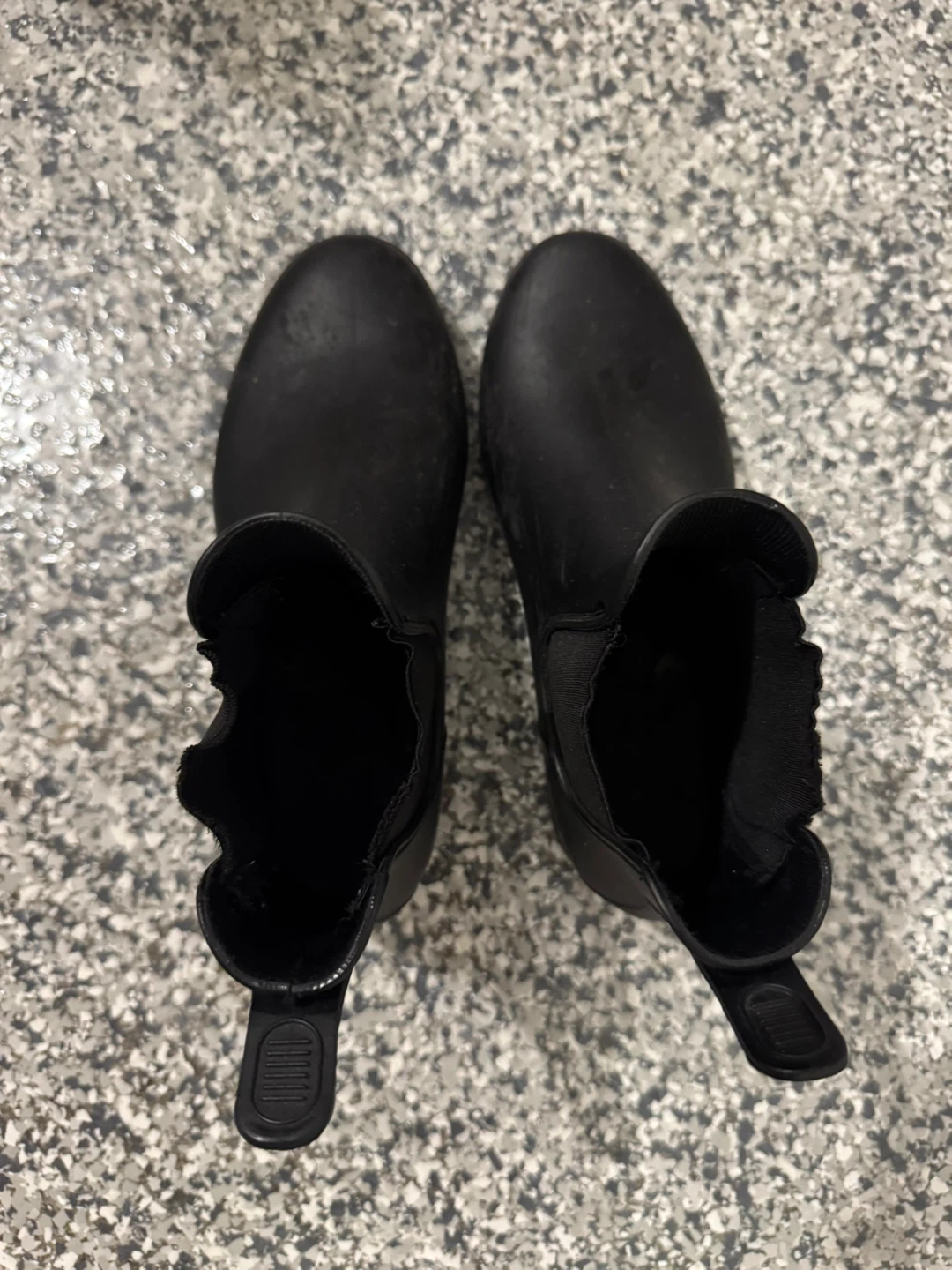 Black rain boots - women’s size 6 - photo 2
