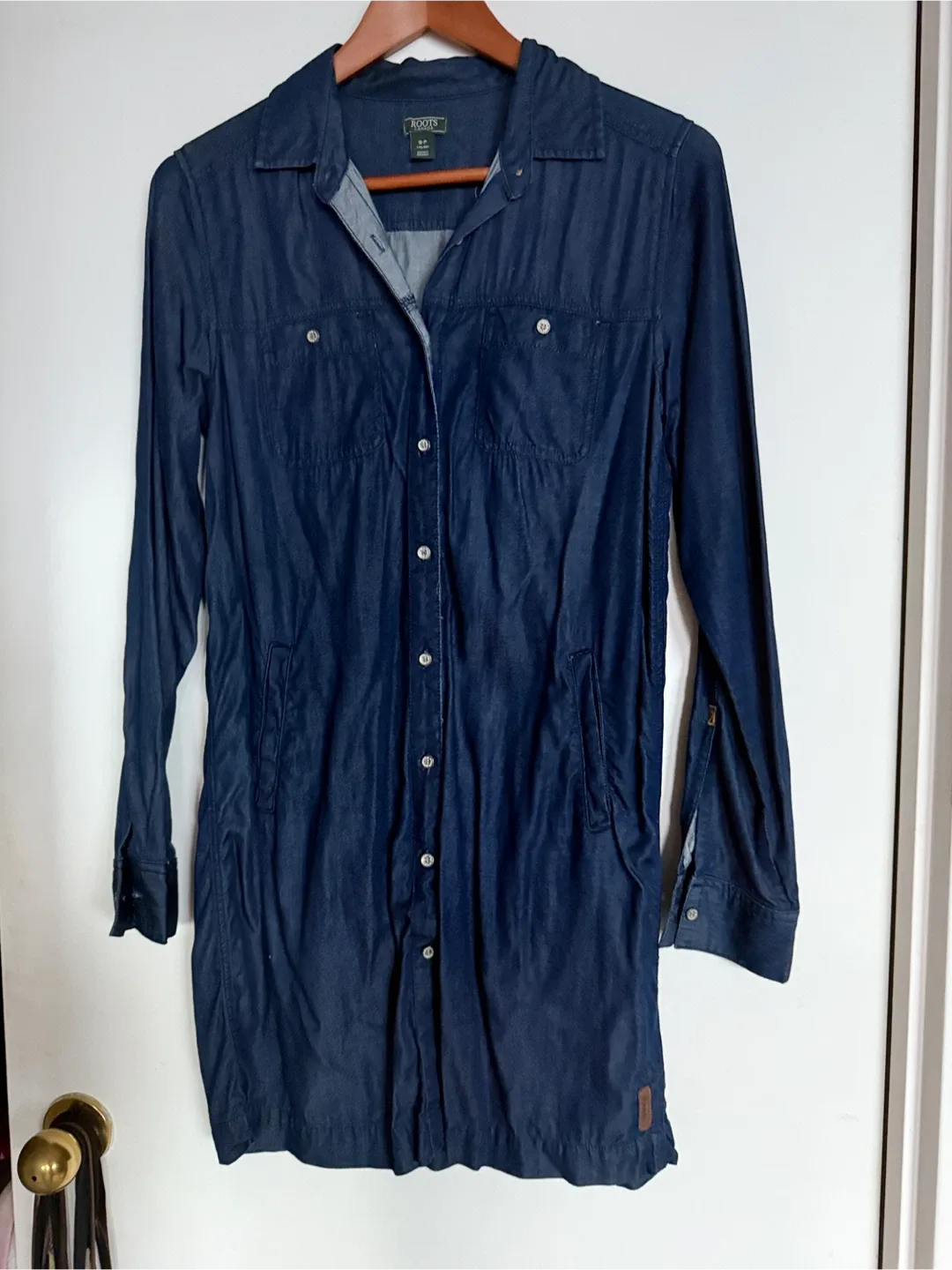 Roots Denim Shirt Dress - Size Small