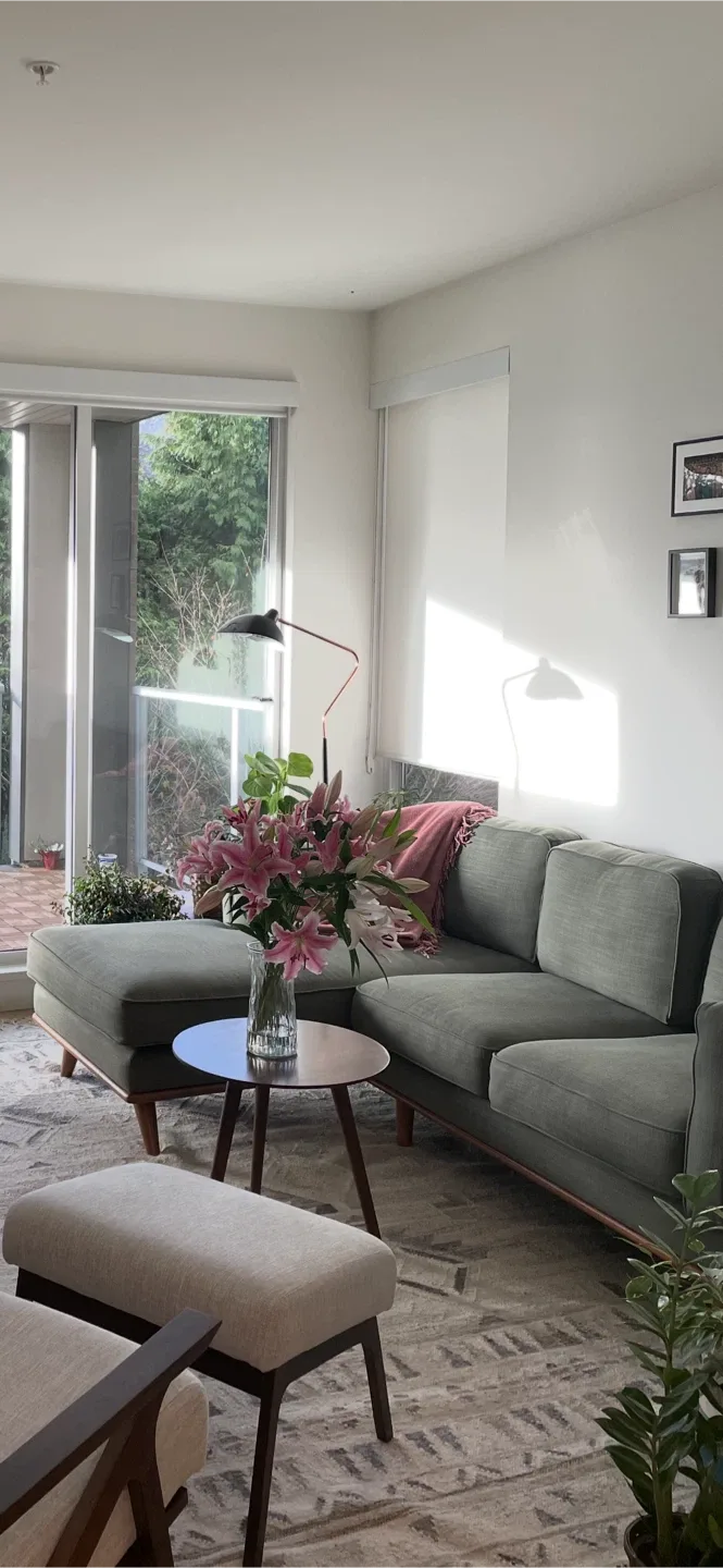 Article Sven Birch Ivory Left Sectional Sofa