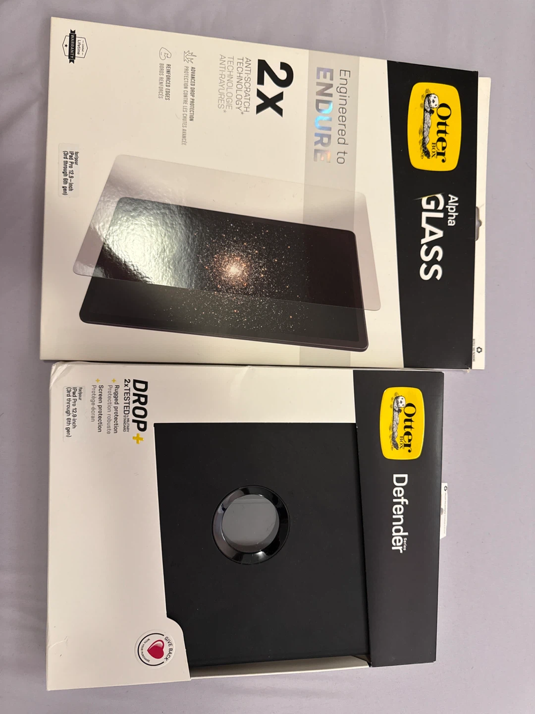 New Otterbox iPad Pro 12.9" Defender Case & Alpha Glass