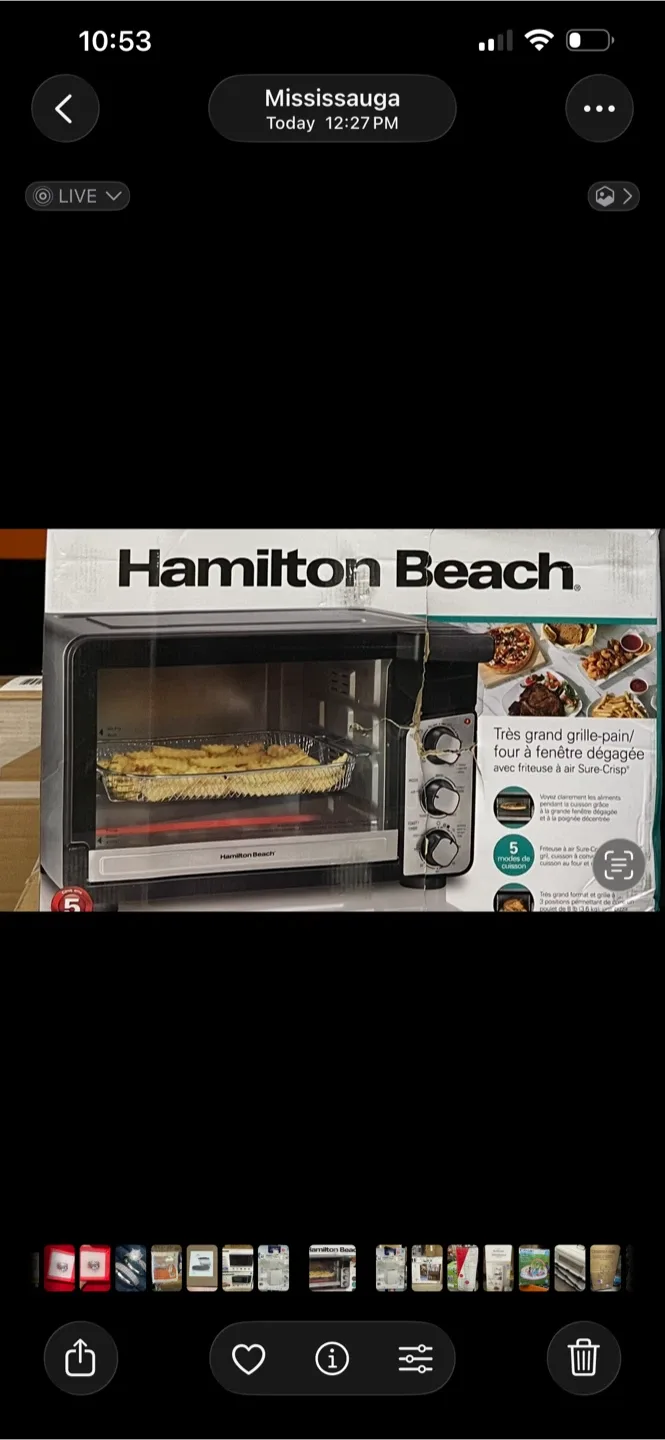 Hamilton Beach Toaster Oven Air Fryer