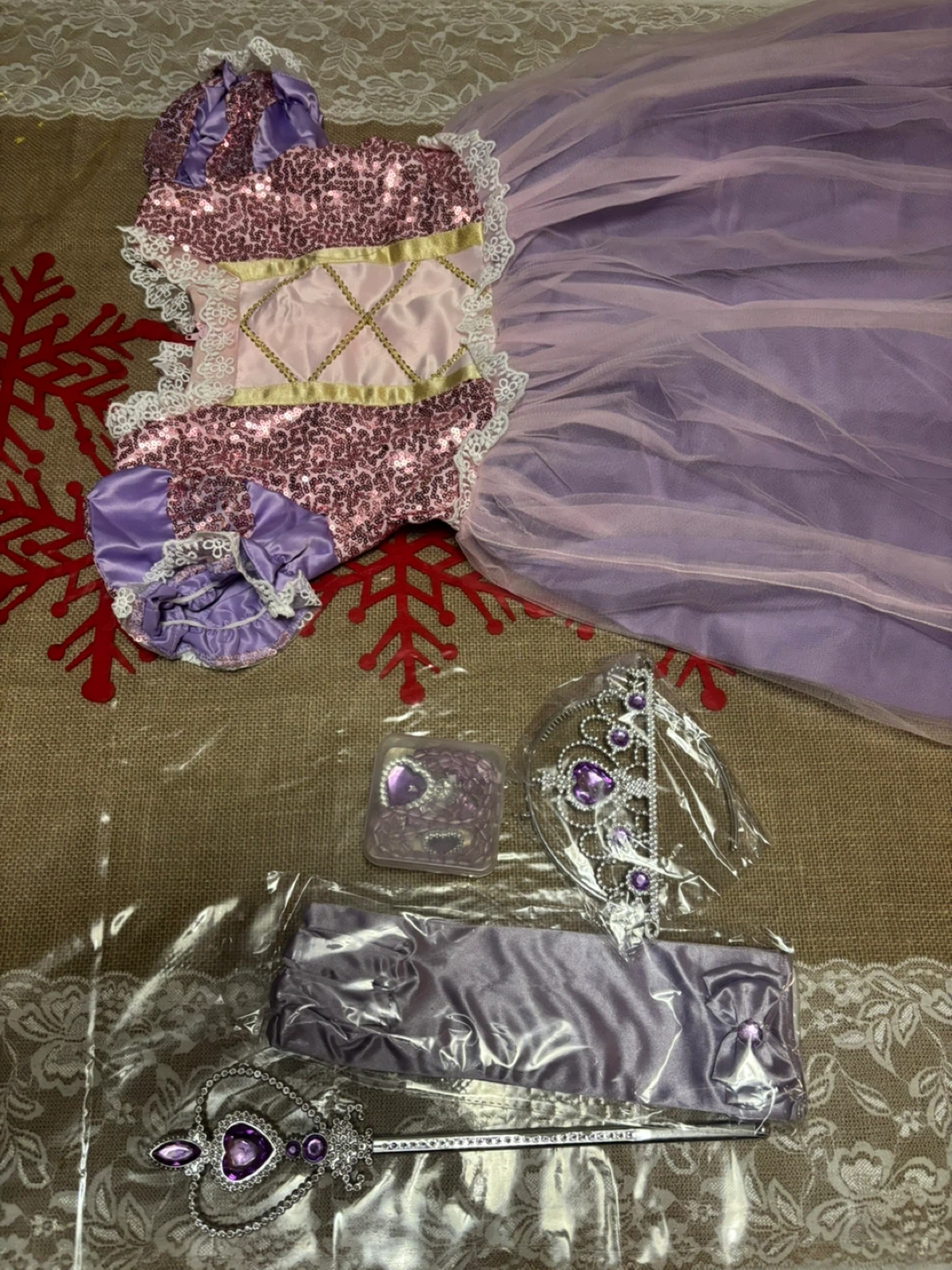 Princess Costume Dress with Accessories - Size 140 - photo 5