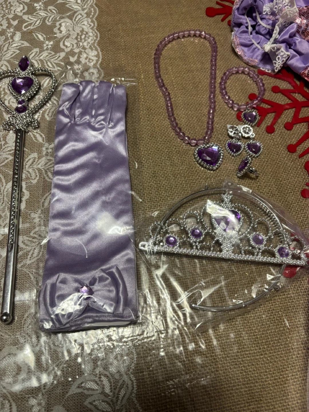 Princess Costume Dress with Accessories - Size 140