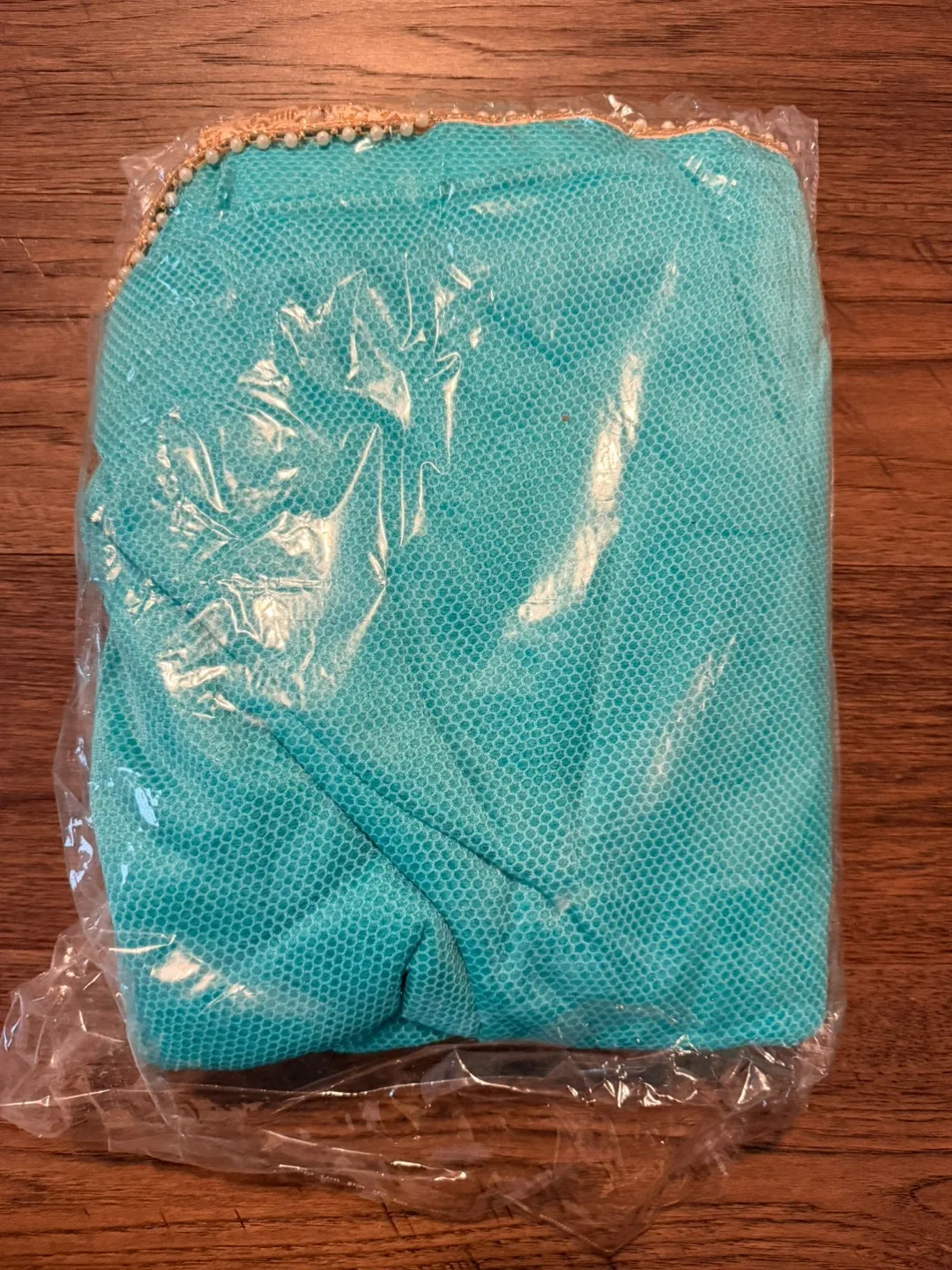 Brand New Teal & Gold Saree / Sari image indicator(5)