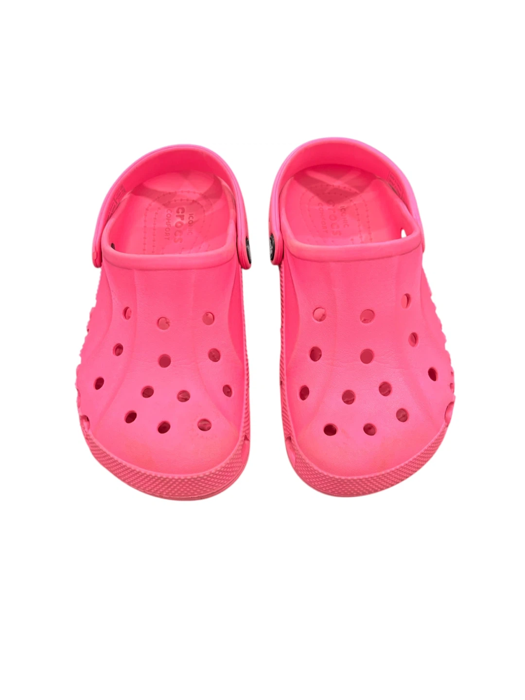 Girls Pink Crocs - Size 3