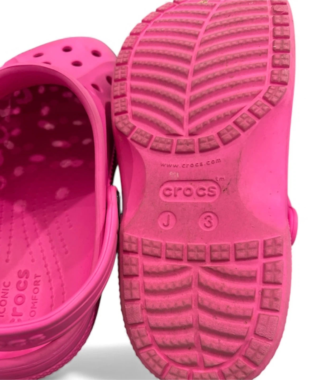 Girls Pink Crocs - Size 3 - photo 4