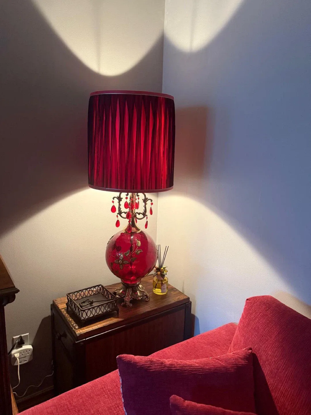 Red Accent Table Lamp