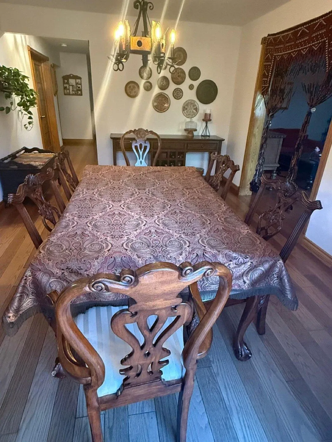 Dining table and chairs