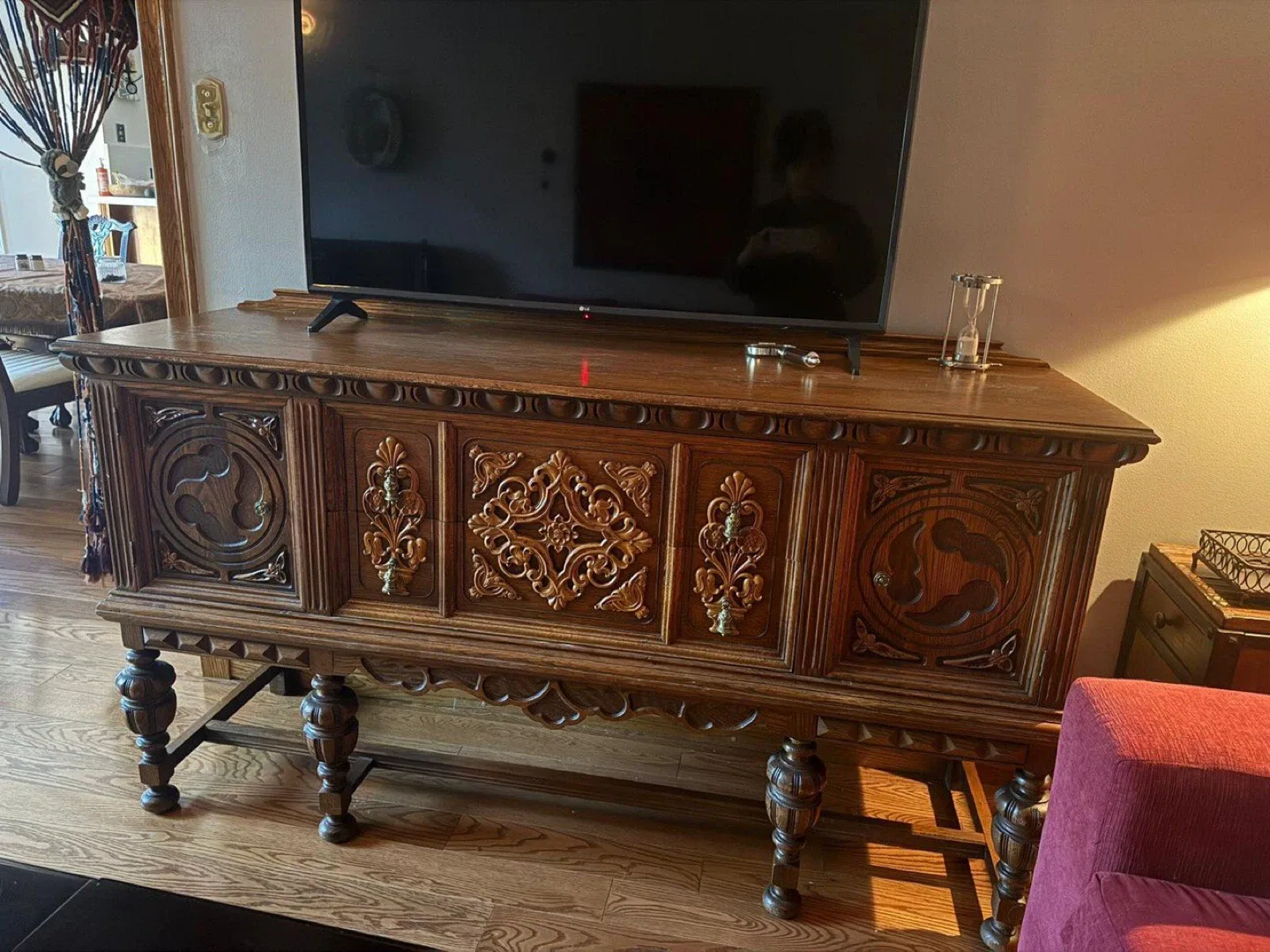 Antique Wooden Buffet Cabinet