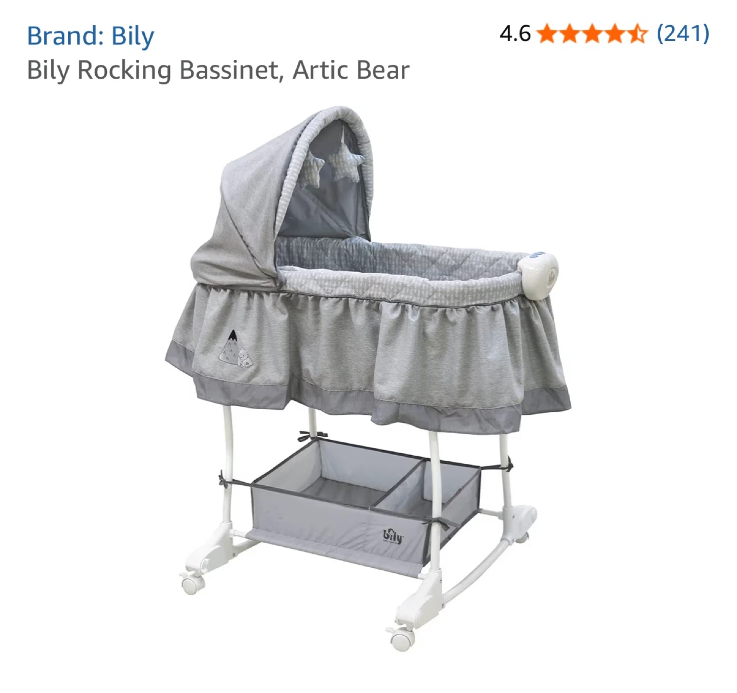 Bily Rocking Bassinet - Arctic Bear