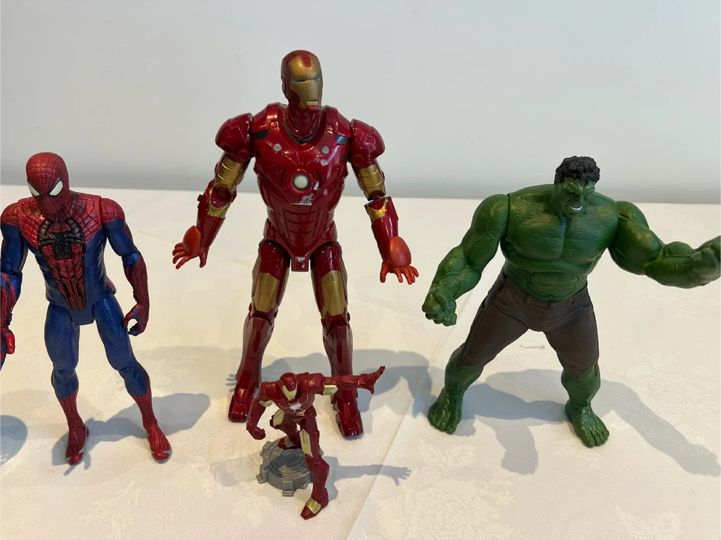 Marvel Action Figures - Spiderman, Iron Man, Hulk