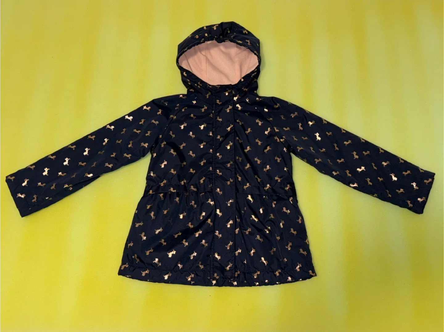 Oshkosh Girl's Gold Horse Print Jacket, Size 6