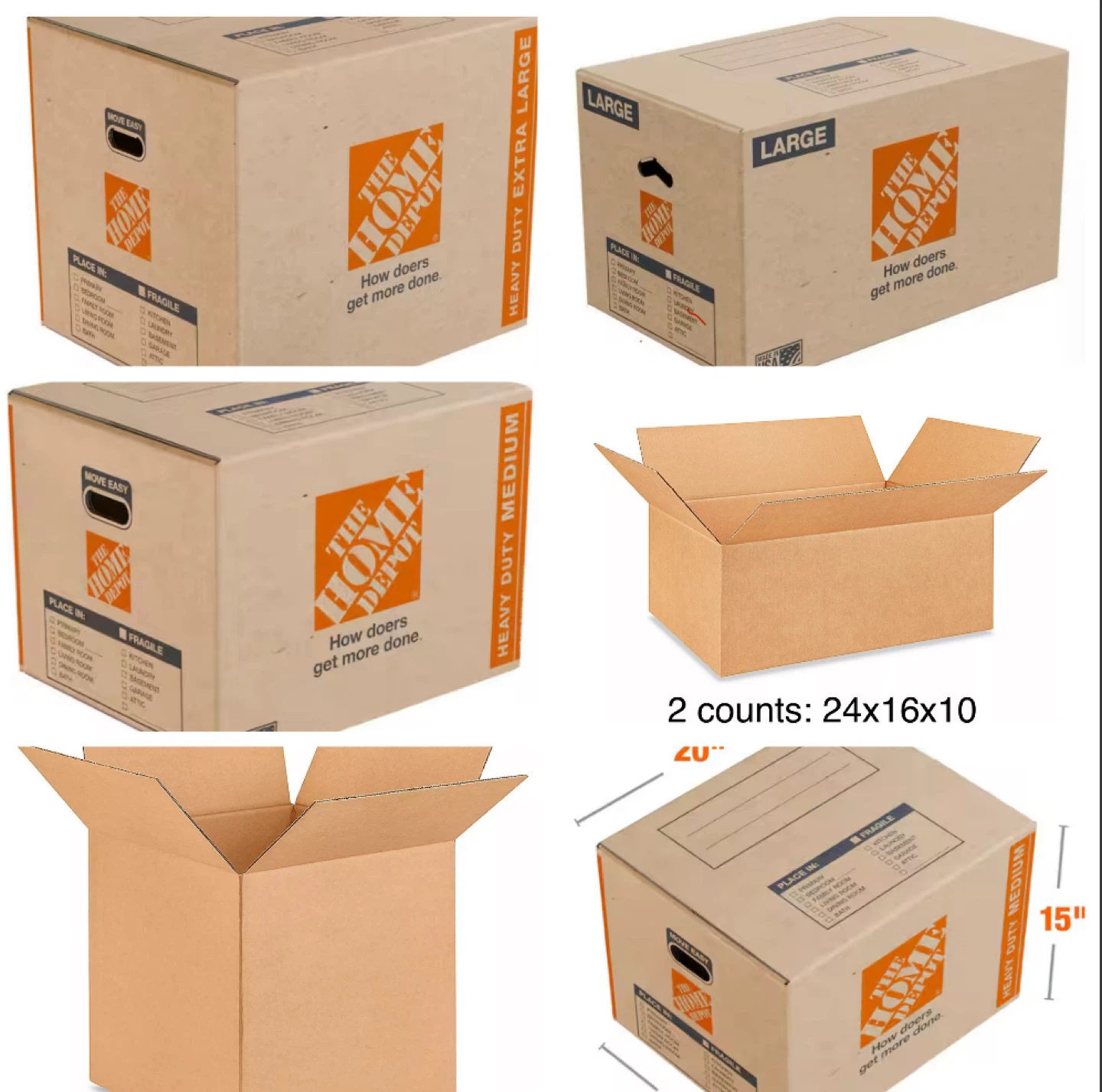 Assorted Moving Boxes - The Home Depot