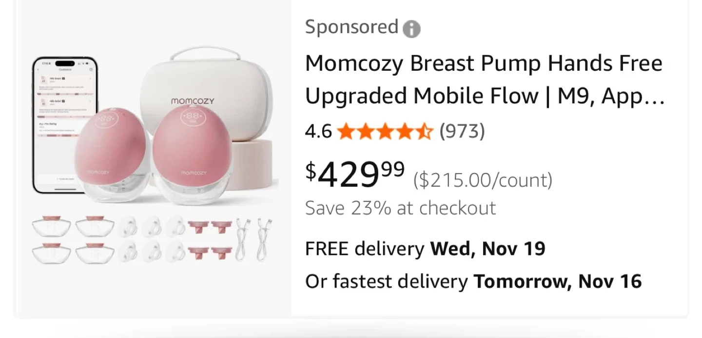 Momcozy  M9 Wearable Breast Pump Mobile Flow image indicator(2)