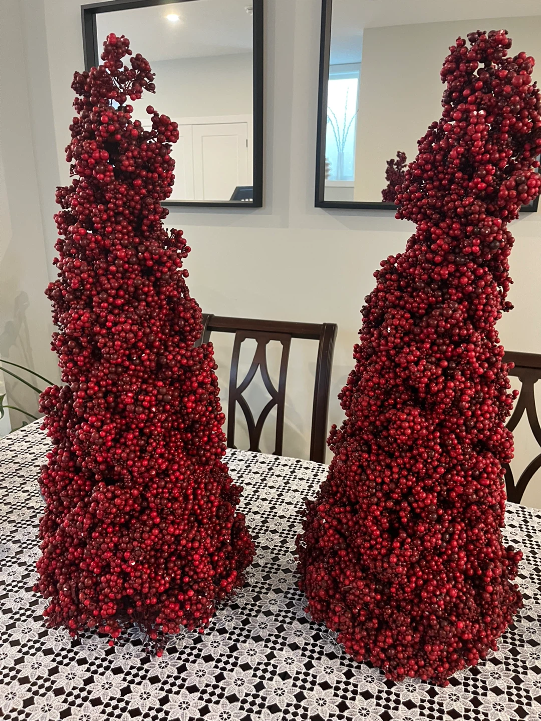 Red Berry Christmas Tree Decorations - Set of 2 - photo 2