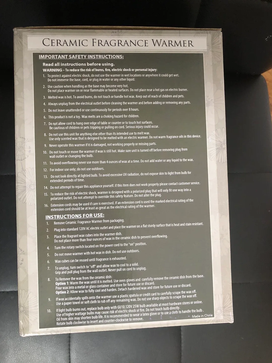 VP Home Ceramic Fragrance Warmer image indicator(3)